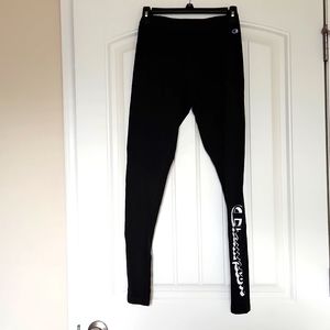 CHAMPION SMALL JUNIOR GIRLS BLACK LEGGINGS